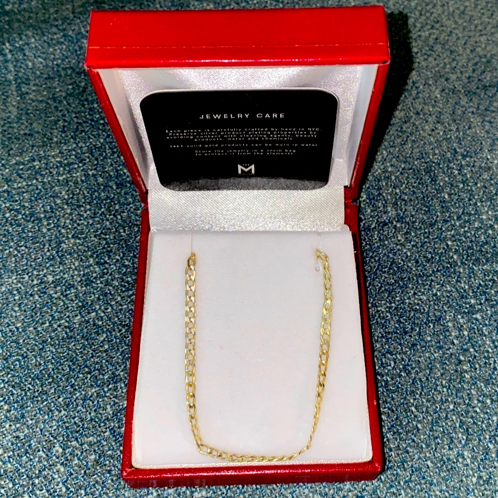 The M Jewelers Curb Chain Choker 14k Gold